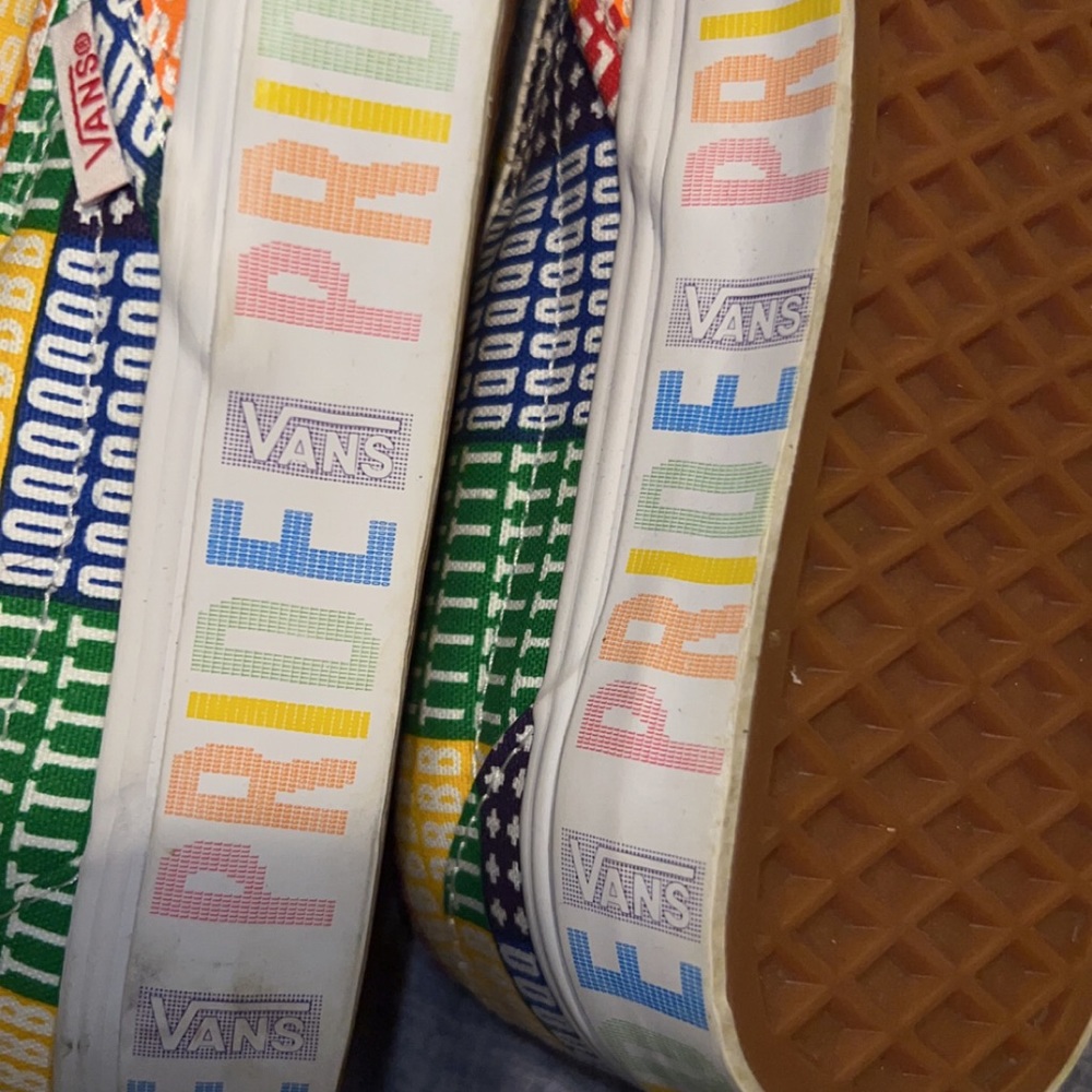 vans pride slip ons